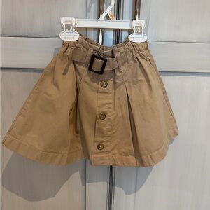 Mayoral Beige Skirt with Belt Accents